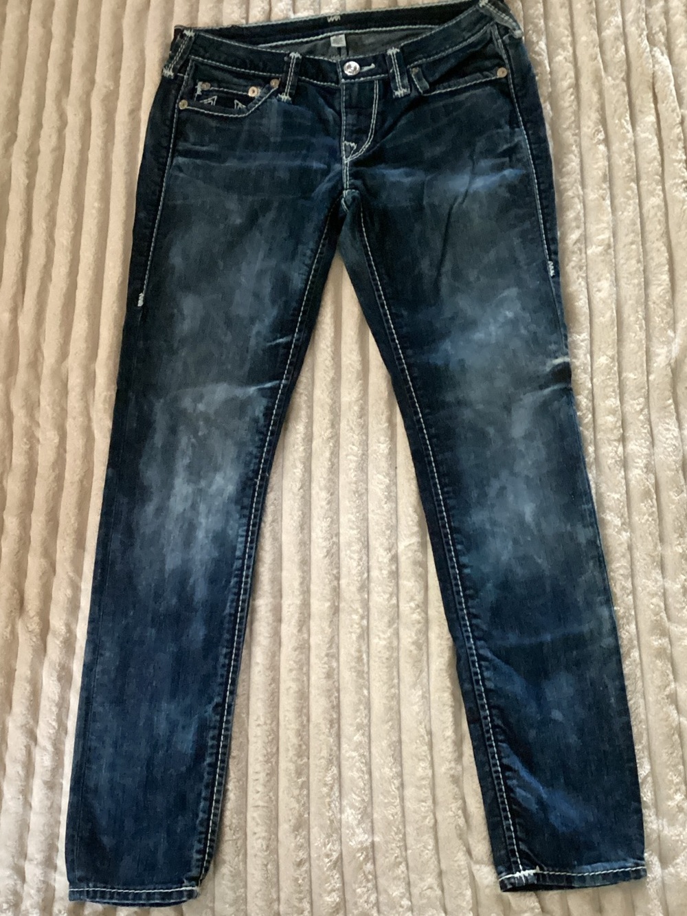 True Religion Women's Slim Jeans in Cosmic Wash